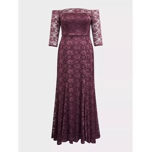Torrid Lace Off Shoulder Maxi Gown Size 10 Party Formal New